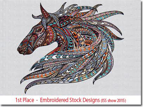 1st Place - Embroidered Stock Design (ISS show 2015)