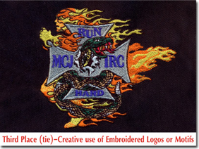 Third Place (tie)-Creative use of Embroidered Logos or Motifs